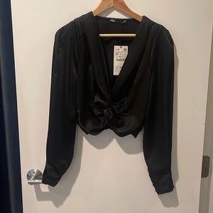 Zara cropped blouse